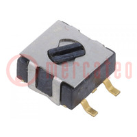 Schalter: Dreh-; Pos: 2; 0,05A/12VDC; -40÷105°C; SMD; Schaltw: ON-ON