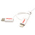 ROLINE 8pin + MicroB + Type C to USB Charge & Sync Cable, white, 1 m