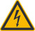 Znak ostrzeg. 100mm folia,Ostrzeż. p. niebezpiecznym napięciem elektr.”