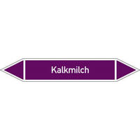 Rohrleitungskennz/Pfeilschild Bogen Gr7 Laugen(violett), Folie gest,7,5x1,6cm Version: P7045 DIN 2403 - Kalkmilch P 7045