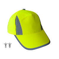 Korntex Warn-Kappe für Kinder mit Reflexelementen Größe einstellbar durch Klettverschluss Farbe: gelb