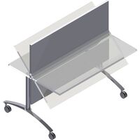 Produktbild zu Klapptischgestell Flip-N-Store 4 für Platte 1600x800,weißaluminium RAL 9006 matt
