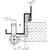 Skizze zu Ajtópánt VN 3739/M10 x 1 falcolatlan ajtóhoz, pántmag. 95 mm, matt nemesacél