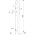 Skizze zu ajtórögzítő UGC, profil 500x57x42mm, magasságállítás 40mm, ezüst alumínium
