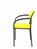 Silla fija Villalgordo bali amarillo chasis negro con brazos