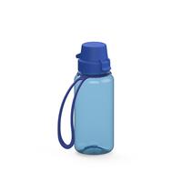 Artikelbild Trinkflasche "School", 400 ml, inkl. Strap, transluzent-blau/blau