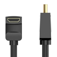 VENTION STORE - CABLE HDMI 2.0 EN ÁNGULO RECTO DE 90 GRADOS AARBH (2 M, NEGRO)