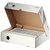 Archivbox easyboxx, 80mm, breite Öffnung, mit Klappdeckel, Wellpappe, weiß