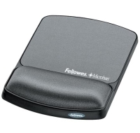 Fellowes Gel Wrist Rest & Mouse Pad Microban Graphite