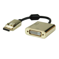 ROLINE 12.88.3175 video kabel adapter 0,15 m DisplayPort DVI-D Zwart, Goud