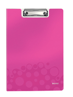 Leitz WOW Clipfolder with cover klembord A4 Metaal, Polyfoam Roze