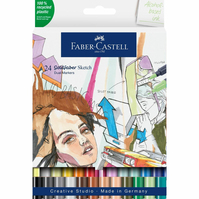 Faber-Castell 164724 marqueur 24 pièce(s) Pointe fine Multicolore