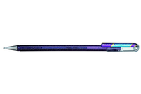 Pentel Hybrid Dual Metallic Penna in gel con cappuccio Fine Blu, Metallico, Viola 1 pz