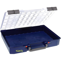 raaco CarryLite 80 Werkzeugkasten Polycarbonat (PC), Polypropylen Blau, Transparent