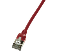 LogiLink Slim U/FTP kabel sieciowy Czerwony 0,5 m Cat6a U/FTP (STP)
