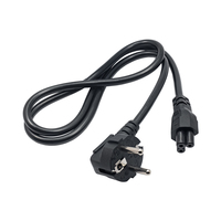 Akyga Cable power AK-NB-08A Hybrid standard C/E/F CEE 7/7 - Euro 3-Pin C5 IEC - Kabel - 1 m Noir CEE7/7 Coupleur C5