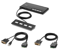 Belkin F1DN104MOD-DD-4 switch per keyboard-video-mouse (kvm) Nero