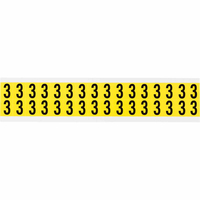 Brady 3420-3 self-adhesive label Rectangle Removable Black, Yellow 32 pc(s)