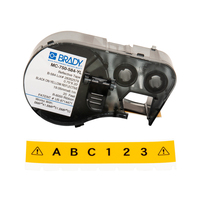 Brady MC-750-584-YL printeretiket Zwart, Geel Zelfklevend printerlabel