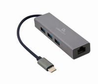 Gembird A-CMU3-LAN-01 Notebook-Dockingstation & Portreplikator USB 3.2 Gen 1 (3.1 Gen 1) Type-C Grau