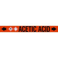 Brady ASMEPM-100X920MM-ACETIC ACID selbstklebendes Etikett Rechteck Permanent Mehrfarbig