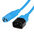 Videk IEC M (C14) to IEC F (C13) Mains Power Cable Blue 1Mtr
