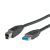 ROLINE 11.02.8869 kabel USB 0,8 m USB 3.2 Gen 1 (3.1 Gen 1) USB A USB B Czarny