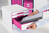 Leitz WOW Cube Dateiablagebox Polystyrol Pink, Weiß