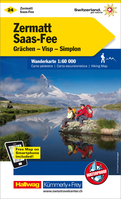 KÜMMERLY+FREY Wanderkarte 325902224 Zermatt-Saas Fee 1:60'000