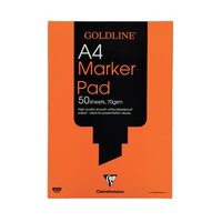 Clairefontaine Goldline A4 50 Sheet 70gsm Acid-Free Bleedproof Paper Marker Pad GPB1A4