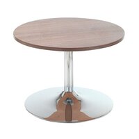 Jemini Walnut 800mm Low Bistro Table with Trumpet Base KF838814