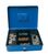 ValueX Metal Cash Box 250mm (10 Inch) Key Lock Blue