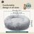 BLUZELLE Dog Bed for Small Dogs & Cats, 20" Donut Dog Bed Washable, Round Plush Dog Pillow Fluffy Cat Bed Cat Pillow, Calming Pet Mattress Soft Pad Comfort No-Skid Light Grey