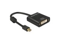 Adapter mini Displayport 1.2 Stecker an DVI Buchse, 4K Passiv, schwarz, 0,2m, Delock® [62605]