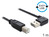 Anschlusskabel USB 2.0 EASY Stecker A an Stecker B, gewinkelt, schwarz, 1m, Delock® [83374]