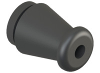 Knickschutztülle, Kabel-Ø 3 mm, L 17.5 mm, PVC, schwarz