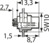 Einbaustecker, 8-polig, Lötanschluss, Schraubverriegelung, gerade, 09 0481 00 08