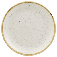 Teller flach Stonecast Barley White Coupe; 21.7 cm (Ø); weiß/braun; rund; 12