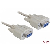 Delock kábel - 84250 (Soros Null modem 9 pin anya / anya, 5 m)
