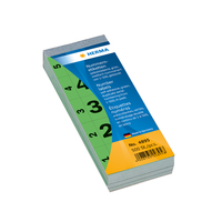 Anlage-Etiketten, Nummernblock 1-500, zweigeteilt, Größe: 28 x 56 mm
