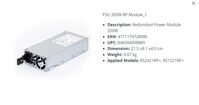 Redundant Power Module 350W - For Applied Models: RS2421RP+, RS1221RP+ Netzteile