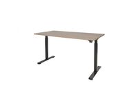 Dextro Basic Verstelbaar Bureau, 160 x 80 cm, Licht Kersen, Zwart