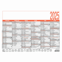 Namenstagekalender A4 29,7x21cm 6 Monate/1 Seite Kalendarium 2025