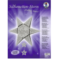 Silhouettenstern Falling Stars 220g/qm silber