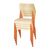 Bolero Cantina Side Chairs - Orange - Wood Seat Pad & Backrest - 4 Pack - 470 mm