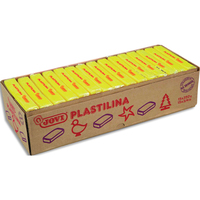 JOVI Plastilina, boîte de 15 x 350 grammes de pâte à modeler végétale couleur jaune - produit supprimé à épuisement du stock
