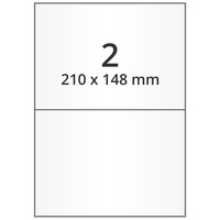Stark haftende Papieretiketten, 210 x 148 mm, 200 Reifenetiketten auf 100 DIN A4 Bogen, weiß, extrem permanent