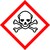 GHS-Kennzeichen GHS 06 - Totenkopf - Gefahrensymbol 25 x 25 mm, Polyethylen permanent, 1.000 Gefahrstoffaufkleber weiß