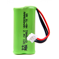 Blister(s) x 1 Batterie téléphone fixe 2*AAA 2.4V 600mAh Conn