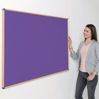 Shield® light oak effect framed eco-colour® fire resistant noticeboards